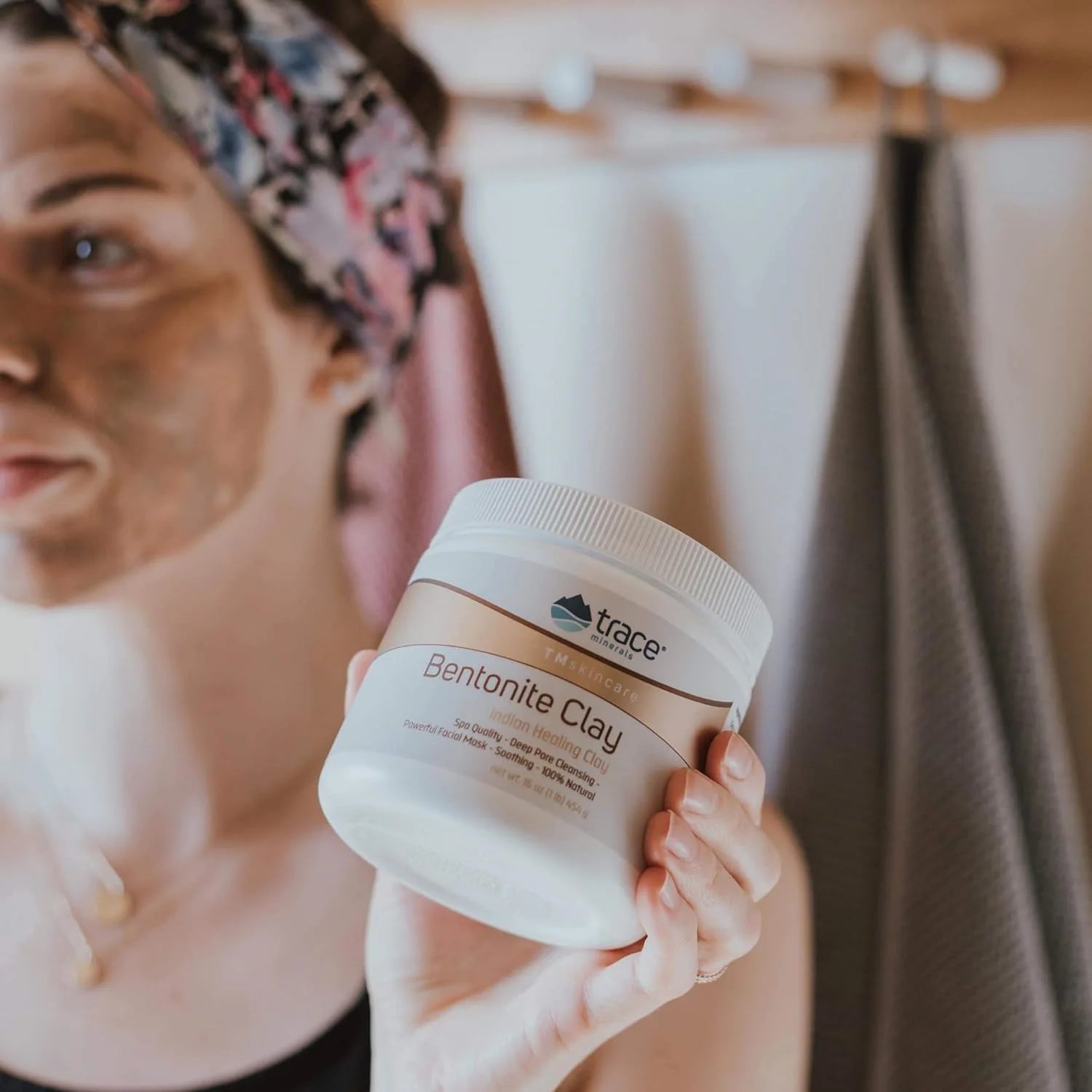 | Tmskincare Bentonite Clay | Indian Clay | Provides Minerals for All Types of Skins | 16.0 Ounce