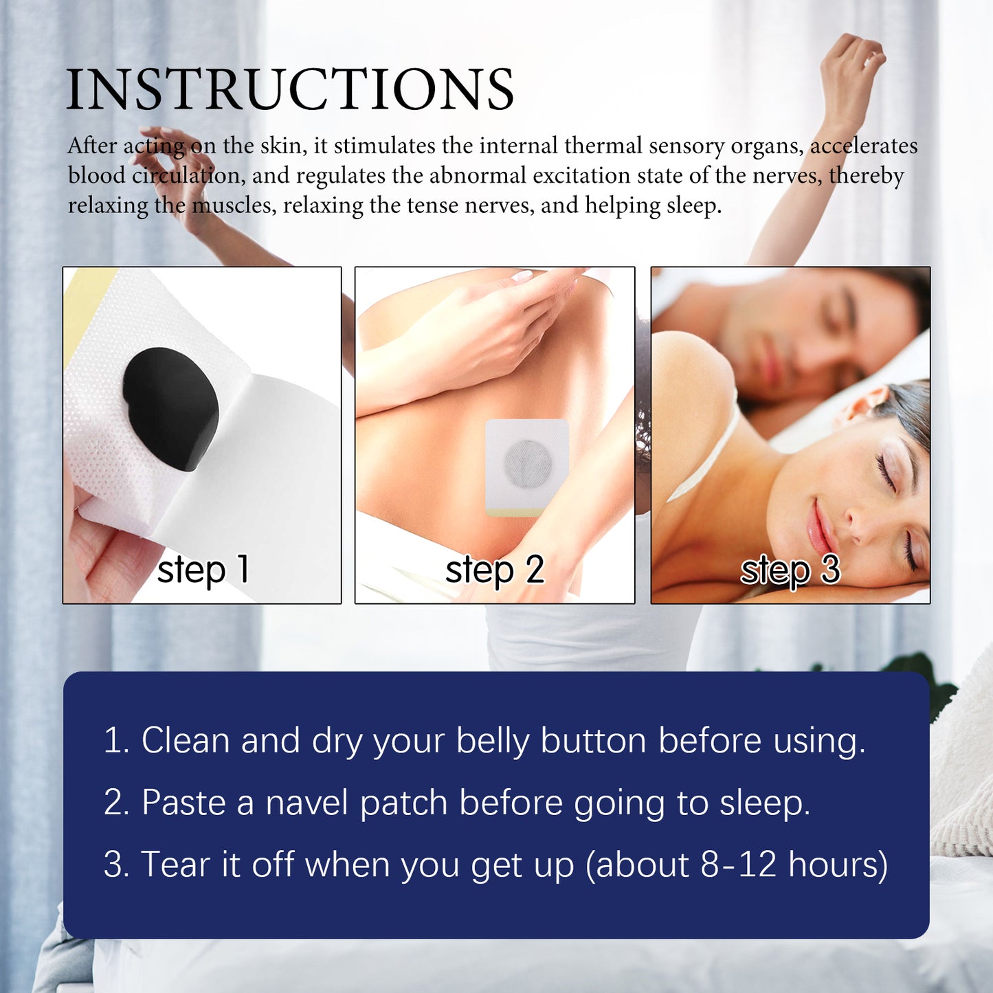 Sleep Aid Patch, Body Relief Staying Up Late To Improve Sleep Decompression Acupoint Health Care Patch