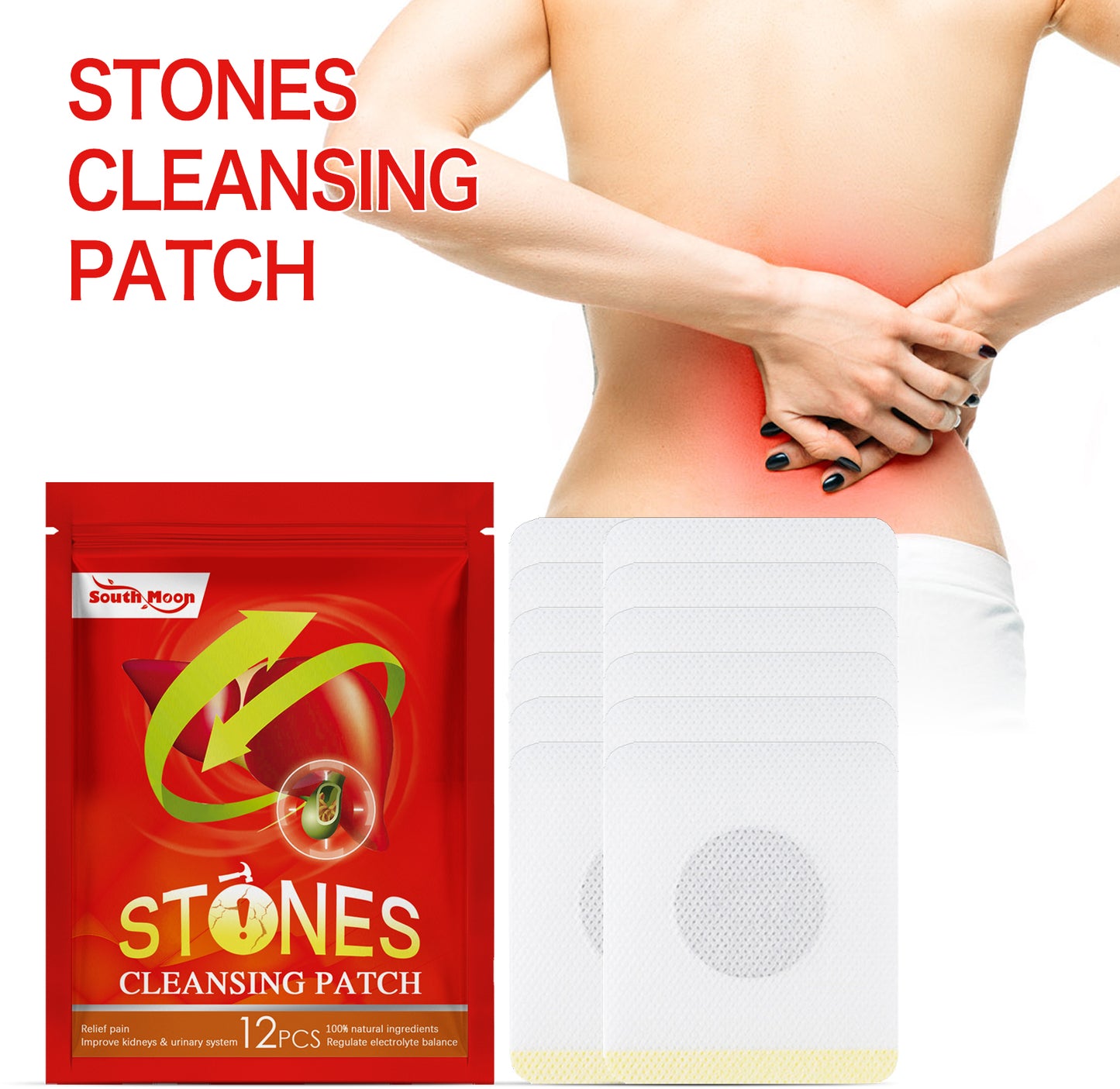 Stones Cleansing Patch, Relieve Physical Discomfort Care Relax Body And Mind Health Care Belly Button Patch
