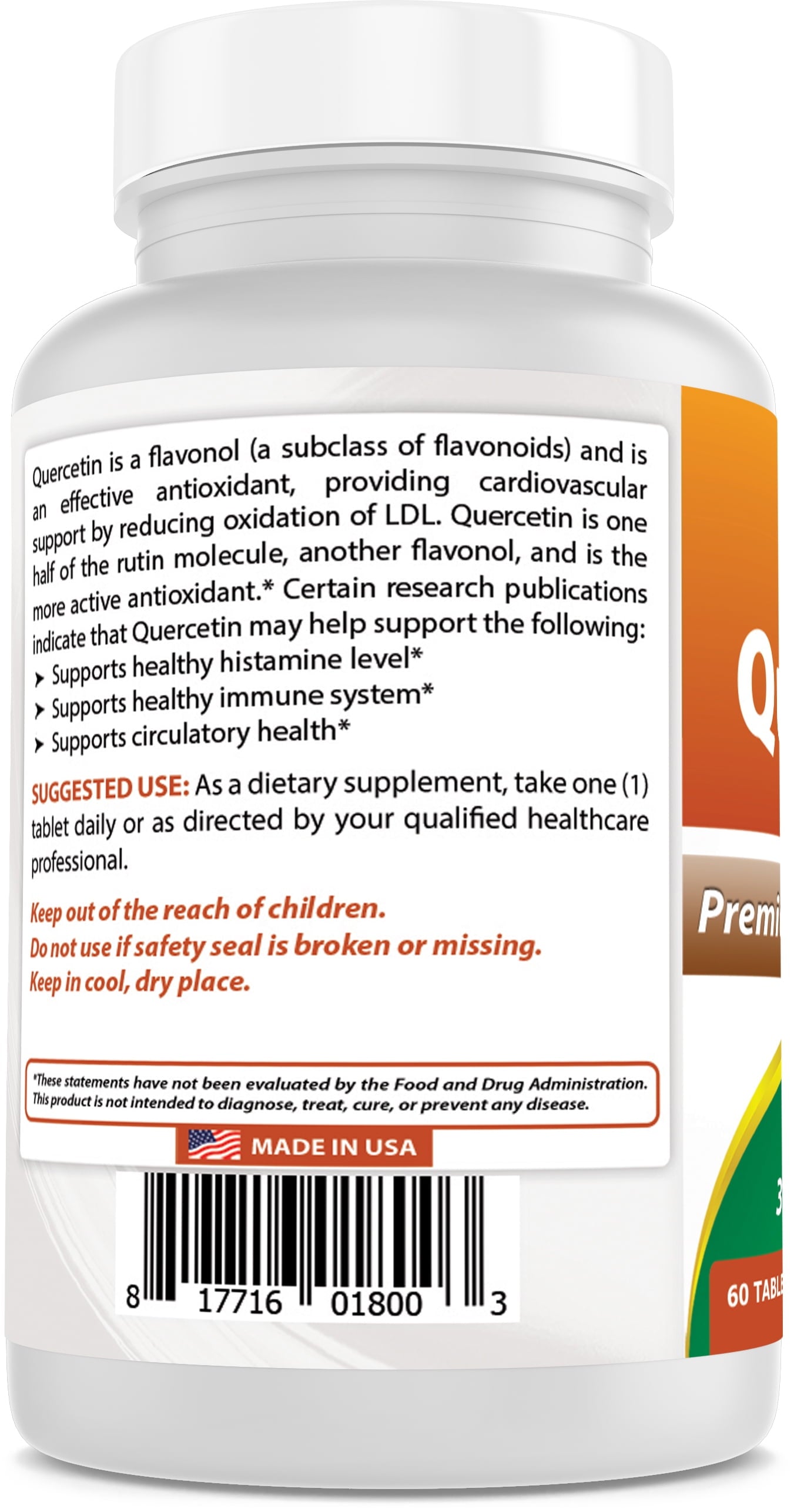 Quercetin 1000 Mg 60 Tablets | Immune Health