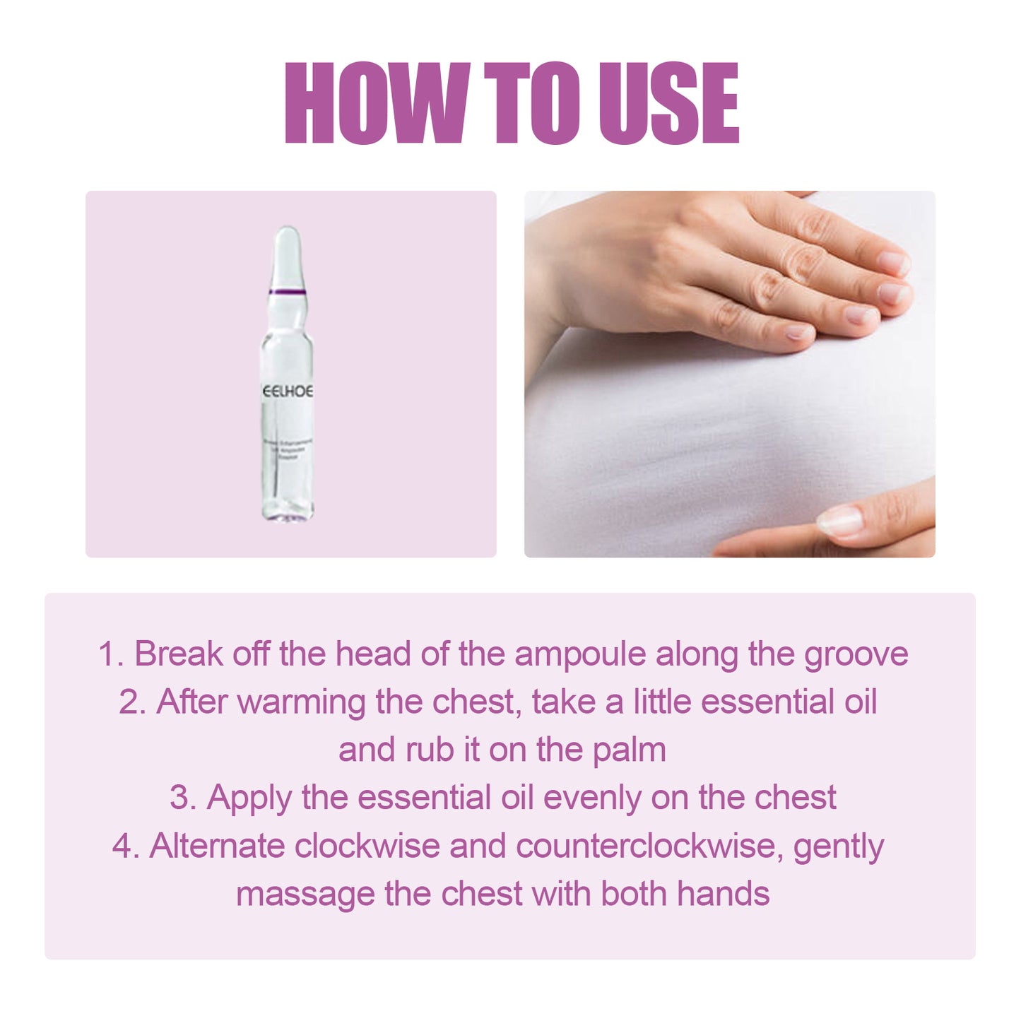 Breast Enhancement Lift Ampoules Oil, Gently Moisturize And Tighten The Breasts Plump And Full Lifting Breast Care Essence