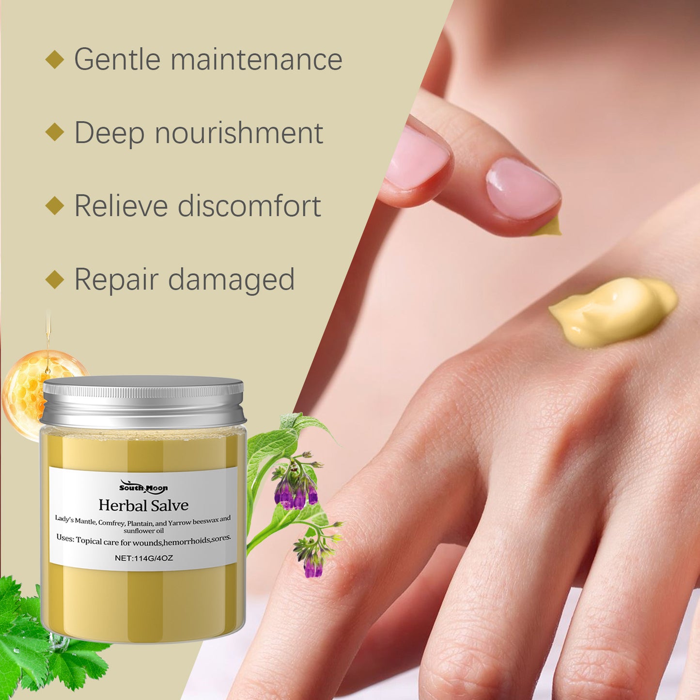 Herbal Cream Gently Moisturizes Neck, Shoulders, Waist, Legs And Knees Body Massage Cream