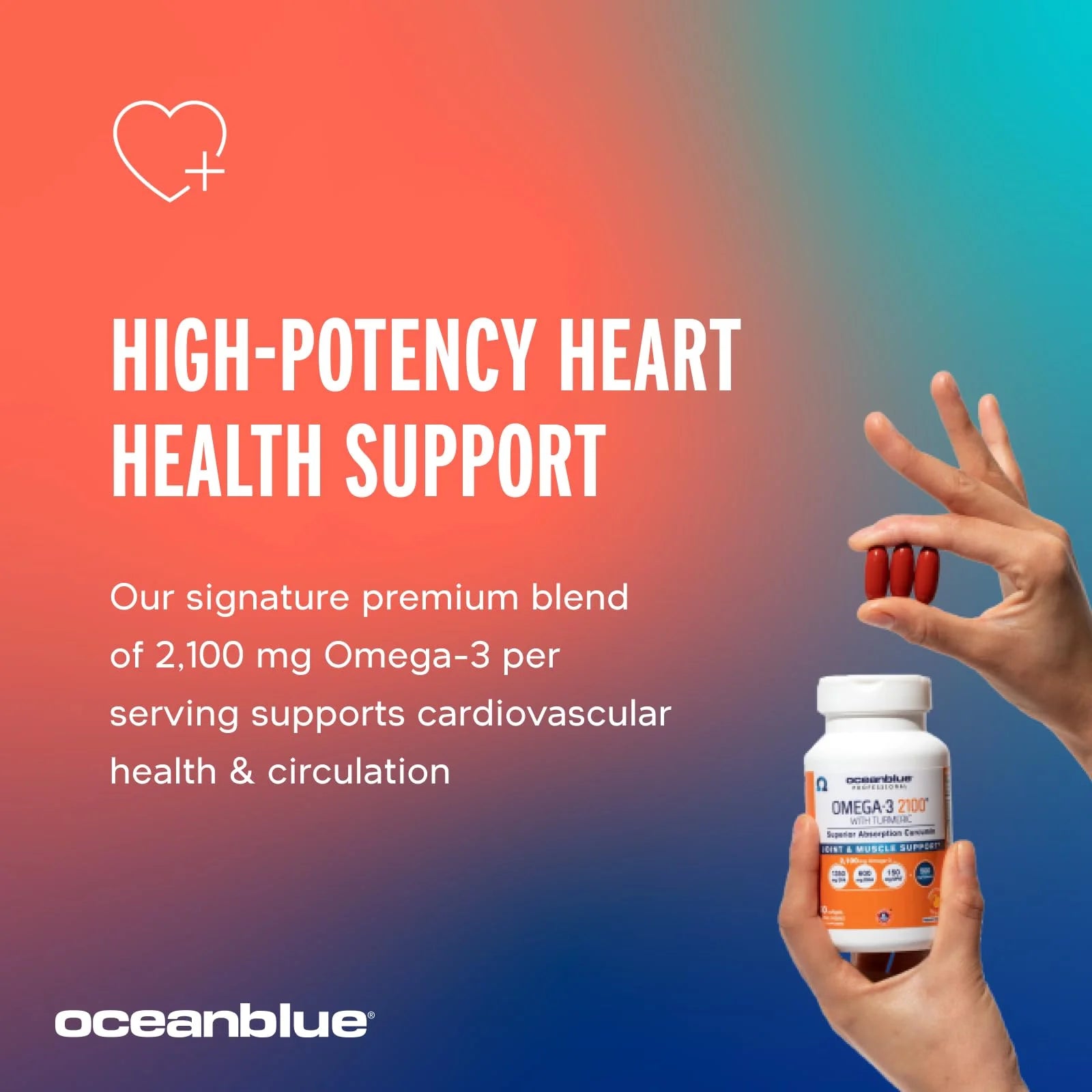 ® Professional Omega-3 2100 with Turmeric, 60Ct, Triple Strength Burpless Fish Oil, 20 Servings, Gluten-Free, No Mercury, for Targeted Inflammation Support