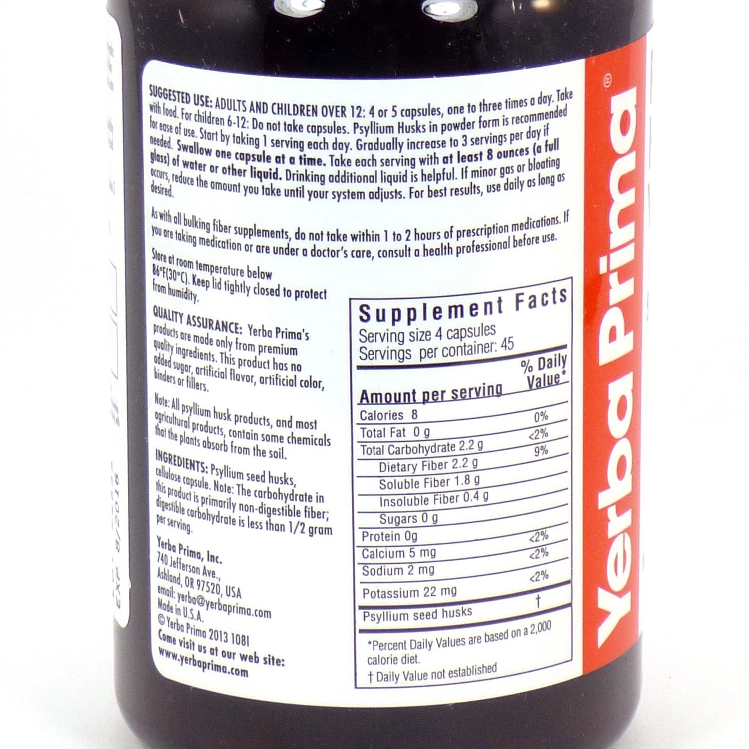 Psyllium Husks 180 Veg Caps Jul