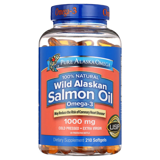 Omega 100% Natural Wild Alaskan Salmon Oil 1000 Mg, 210 Ct Softgels