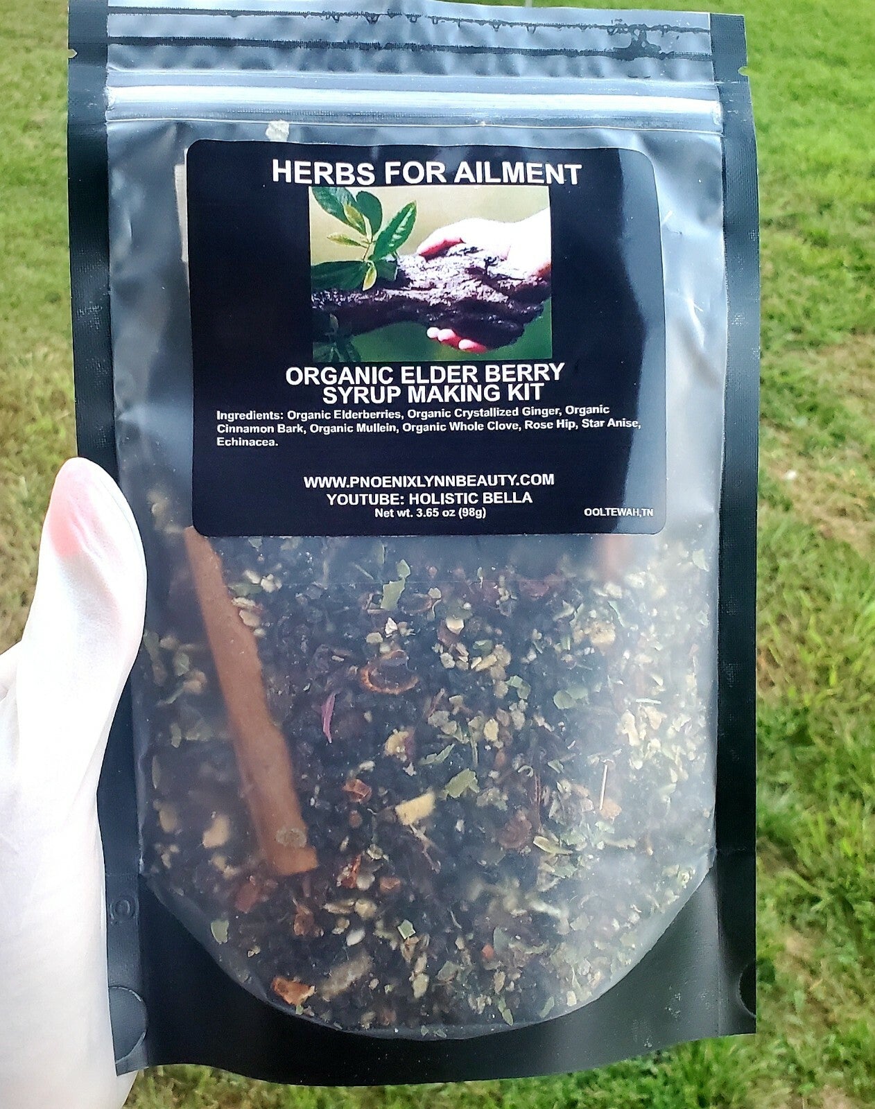 Organic Elderberry Syrup Kit -Organic Ingredients | Brewing Bag Included