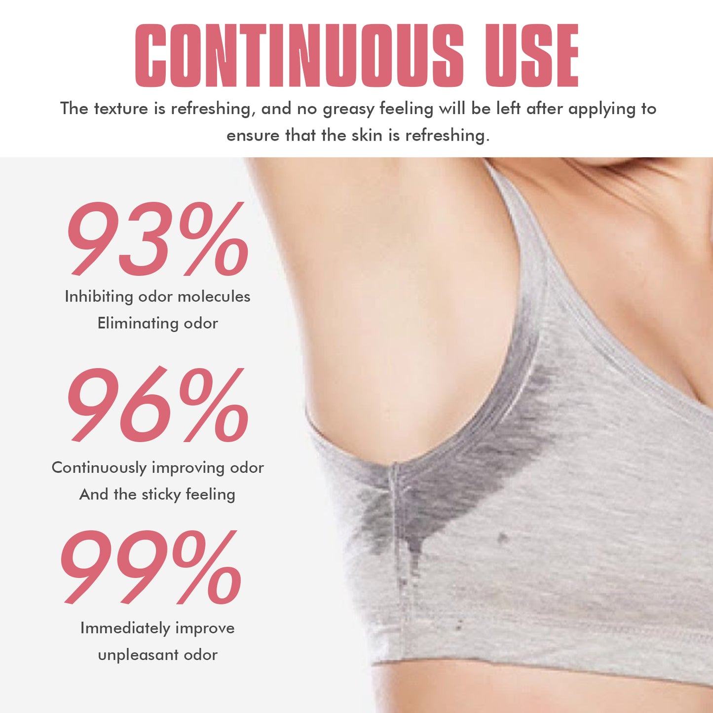 Whole Body Deodorant, Rose Fragrance Naturally Refreshing Lighten Underarm Odor Lasting Fragrance