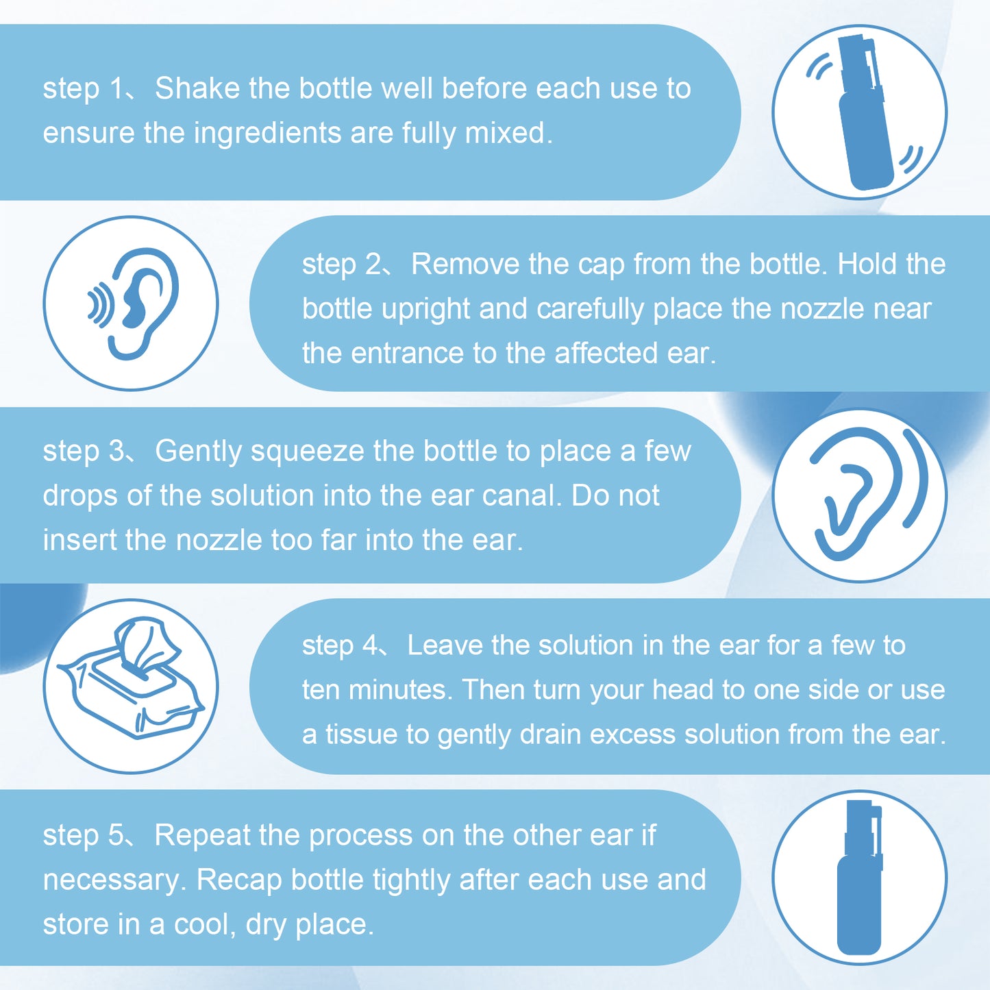 Tinnitus Relief Spray, Relieves Ear Discomfort Earplugs Earwax Cleaning Ear Care Spray