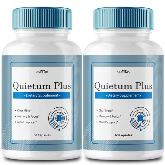Quietum plus Tinnitus Relief Supplement Reduce Ear Ringing Advanced Formula (2 Pack - 120 Capsules)