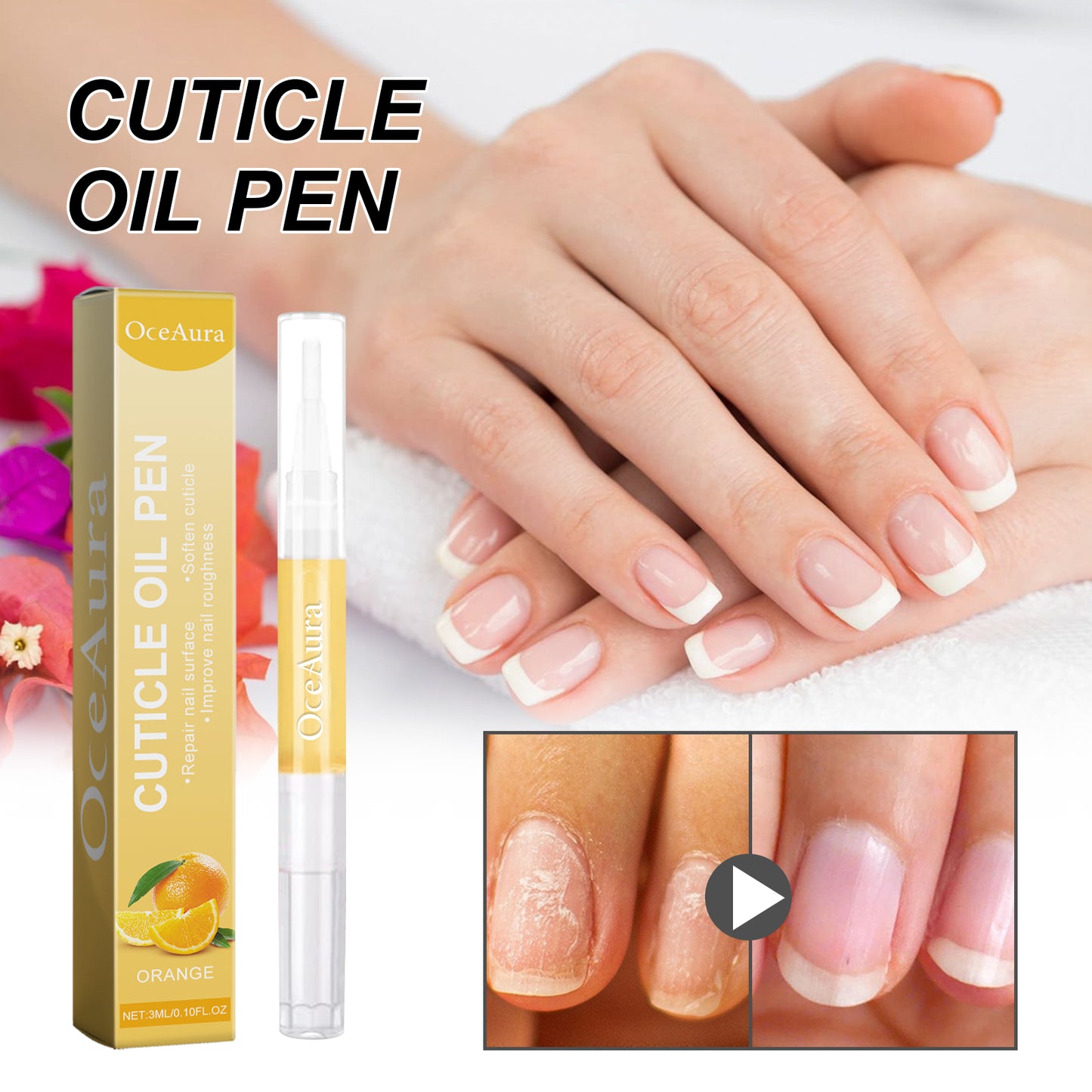 Cuticle Oil Pen, Manicure Moisturizes And Softens Cuticles To Reduce Breakage Thickening Brightening Nails