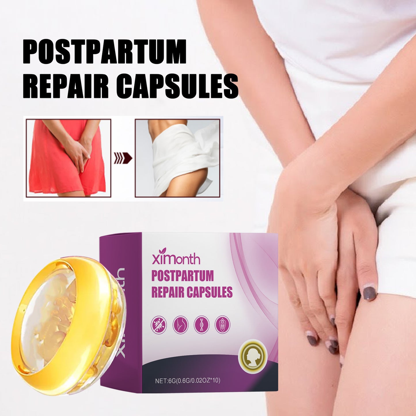 Postpartum Repair Capsules, Remove Odors And Itchiness Body Cleansing And Firming Women's Skin Gentle Care
