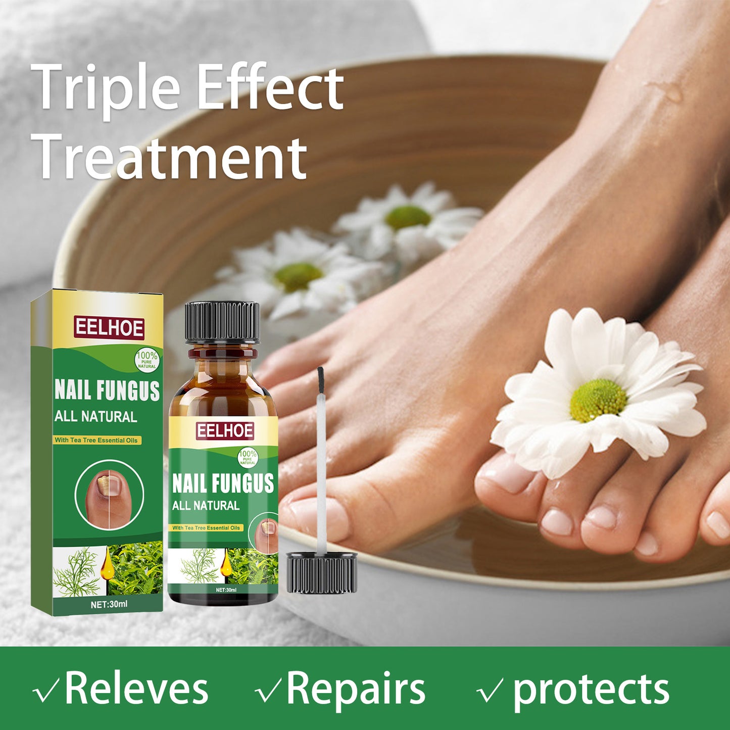 Nail Repair Solution Tea Tree Oil Essence Gentle Nourishing Manicure Cleansing Soft Nail Care Solution