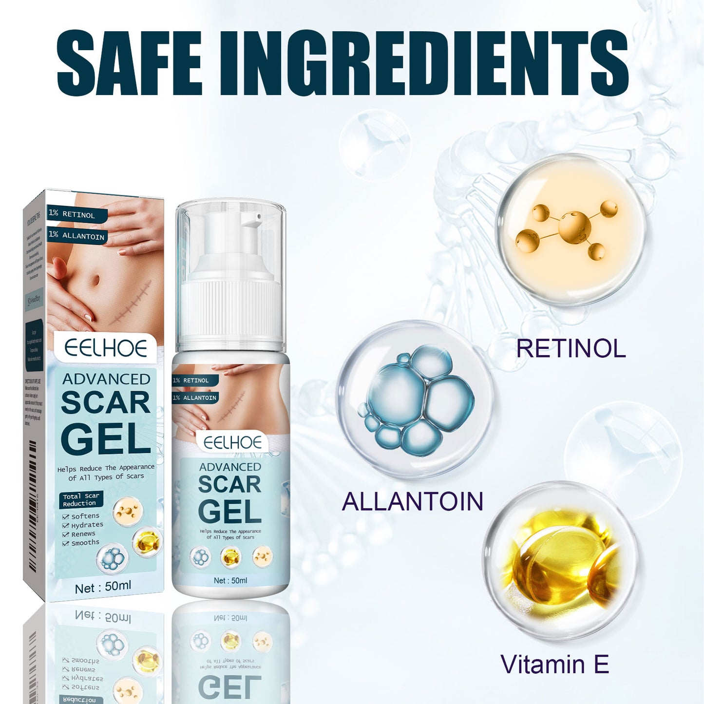 Skin Repair Gel, Gentle Care Body Skin Smooth Smooth Skin Moisturizing Gel