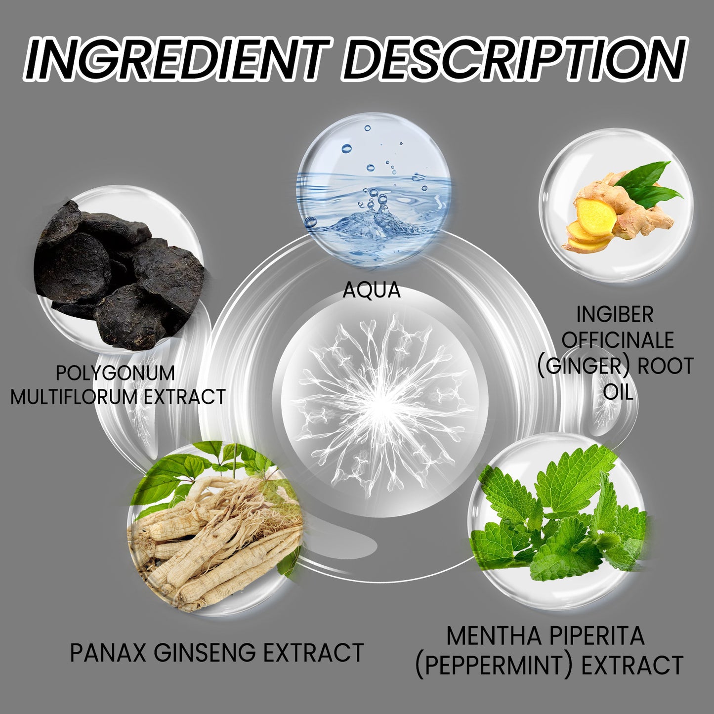 Hair Boost Spray, Ginger Multiflorum Essence Moisturizes Scalp And Prevents Hair Loss