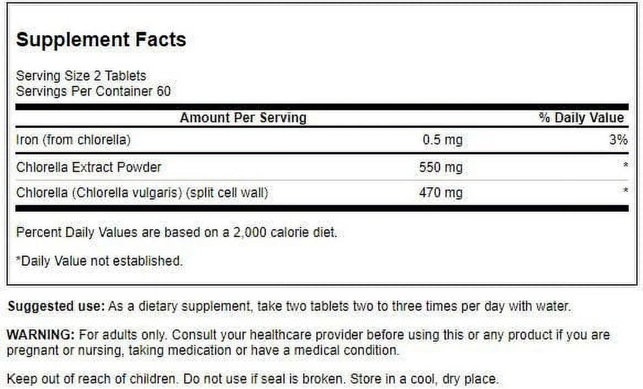 Swanson Chlorella Complex 120 Tabs 2 Pack