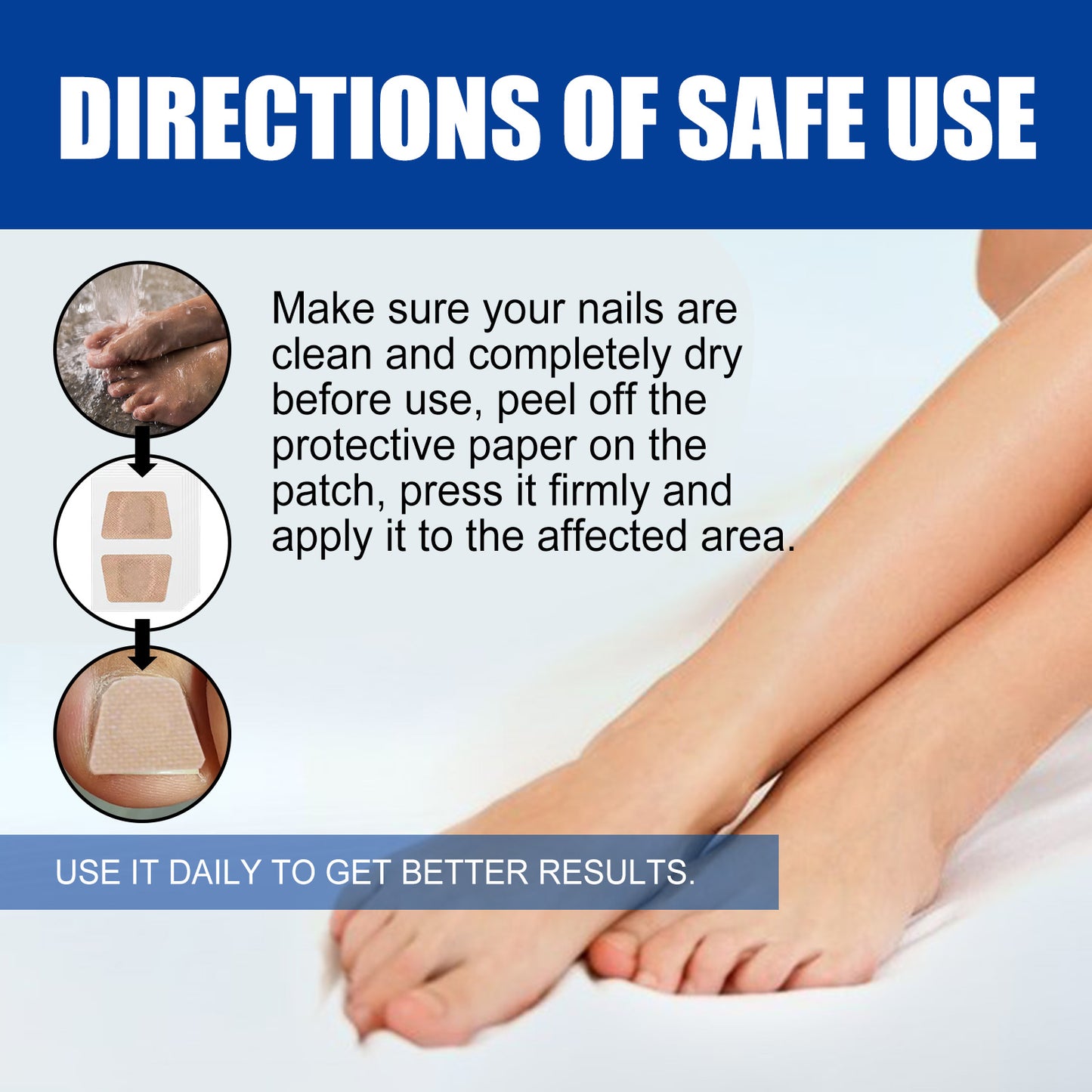 Nighttime Renewal Fungal Nail Patches, Repair And Thickening Gray Nail Insert Soft Nail Care Patch