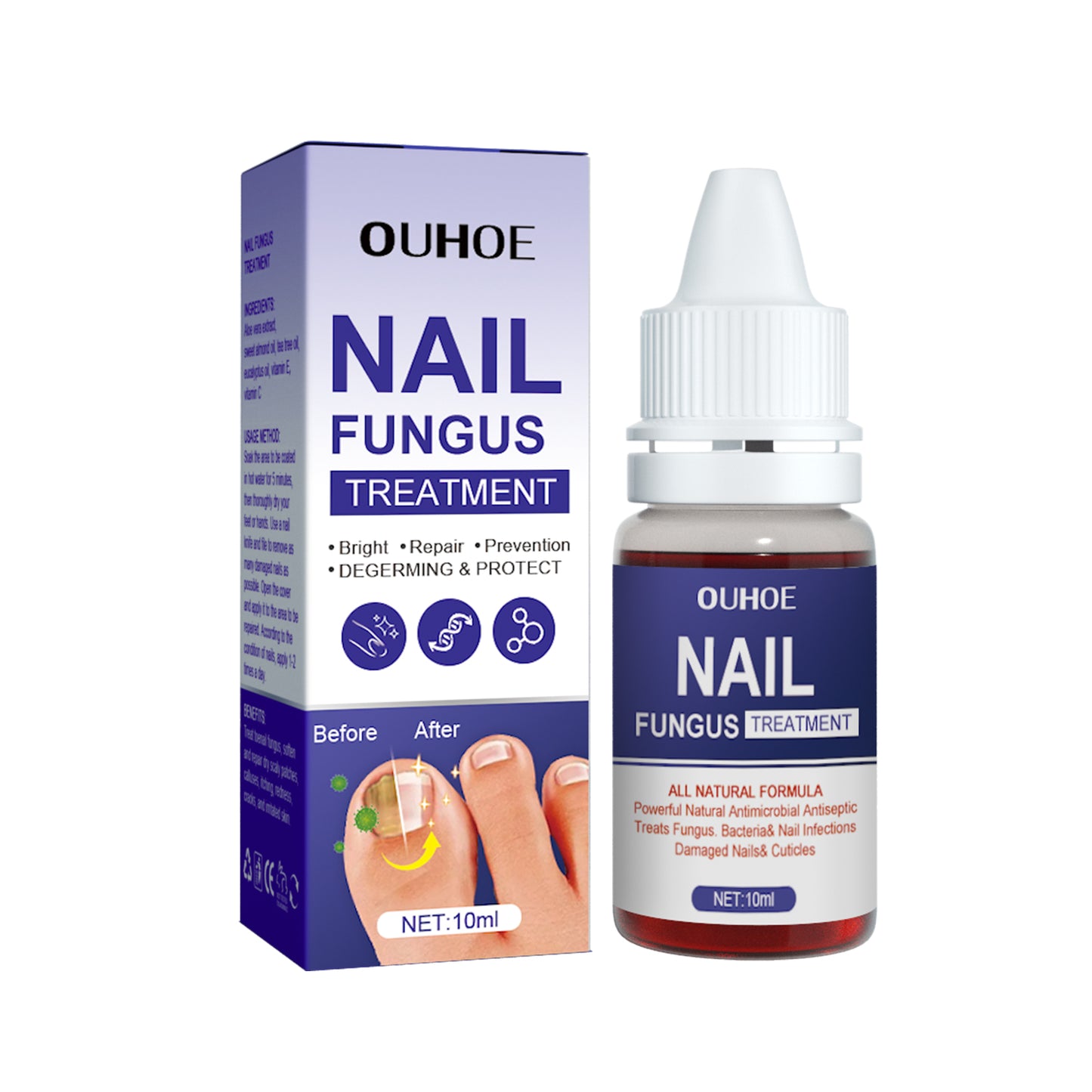 Nail Repair Lotion, Repair Thickening Nail Inlay Gray Nail Shine Soft Nail Care Solution