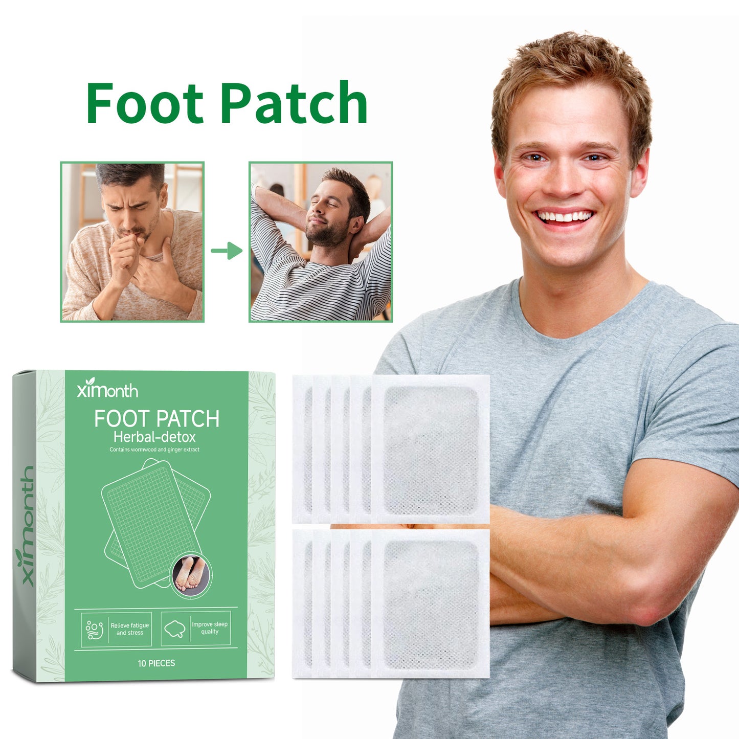 Foot Patch, Moisturizing Alleviate The Pressure Of The Body Care Sleep Foot Patch