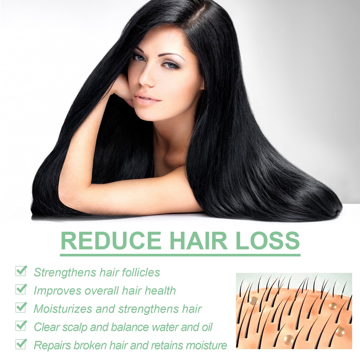 Strengthening Roll On Hair Essential Oil, Scalp Massage Moisturizing Hair Roots Thickening Hair Care Ball Essential Oil