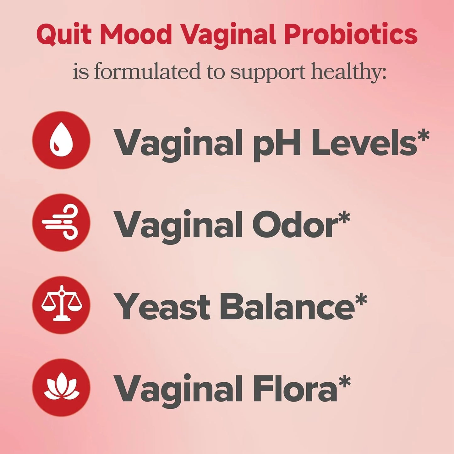 Quit mood Probiotics for Women PH Balance with Probiotics and Lactobacillus Probiotic Blend - Women's Health Supplement