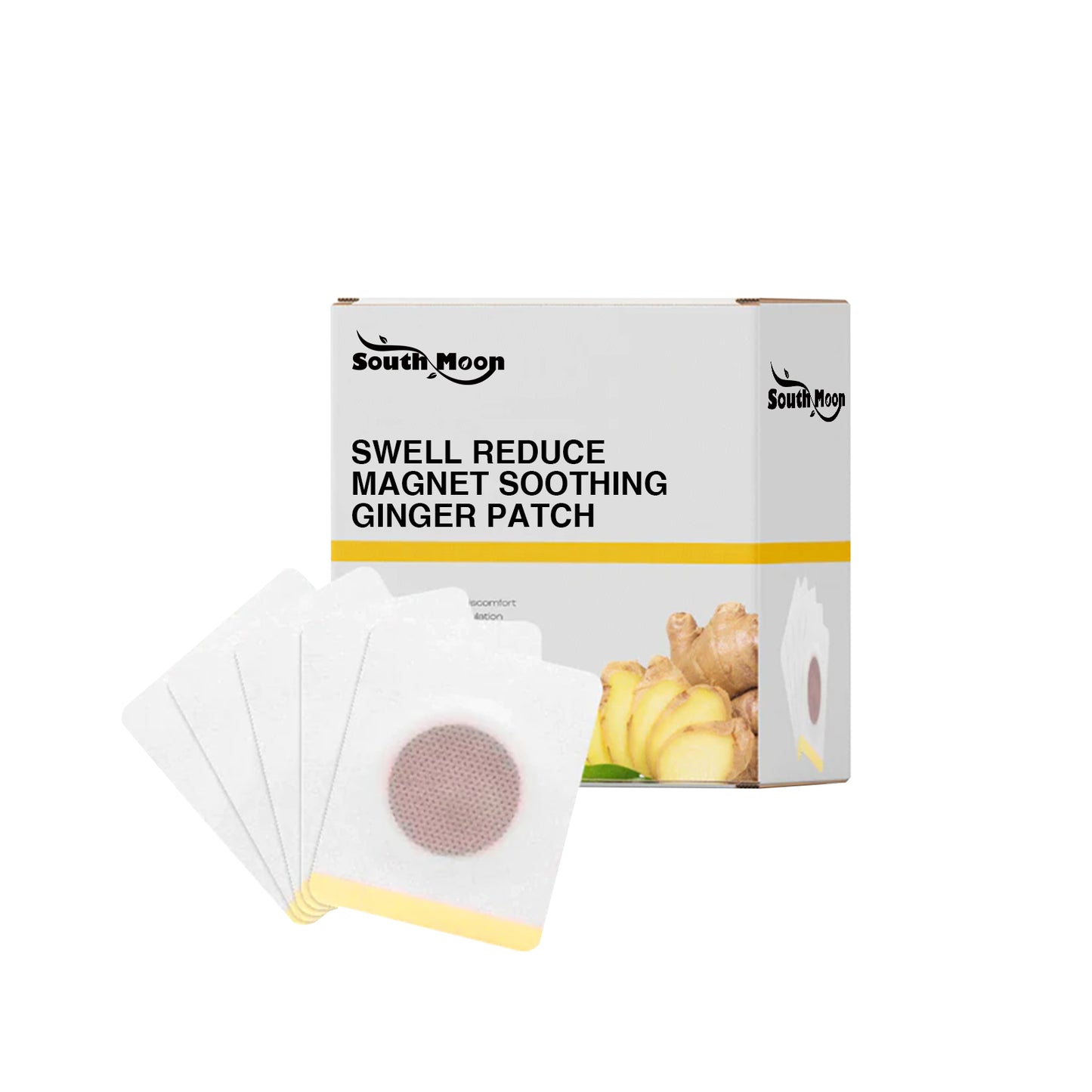 Swell Reduce Magnet Soothing Ger Patch, Ginger Essence Massage Relief Leg Swelling Pain Firming Slimming Care Patch