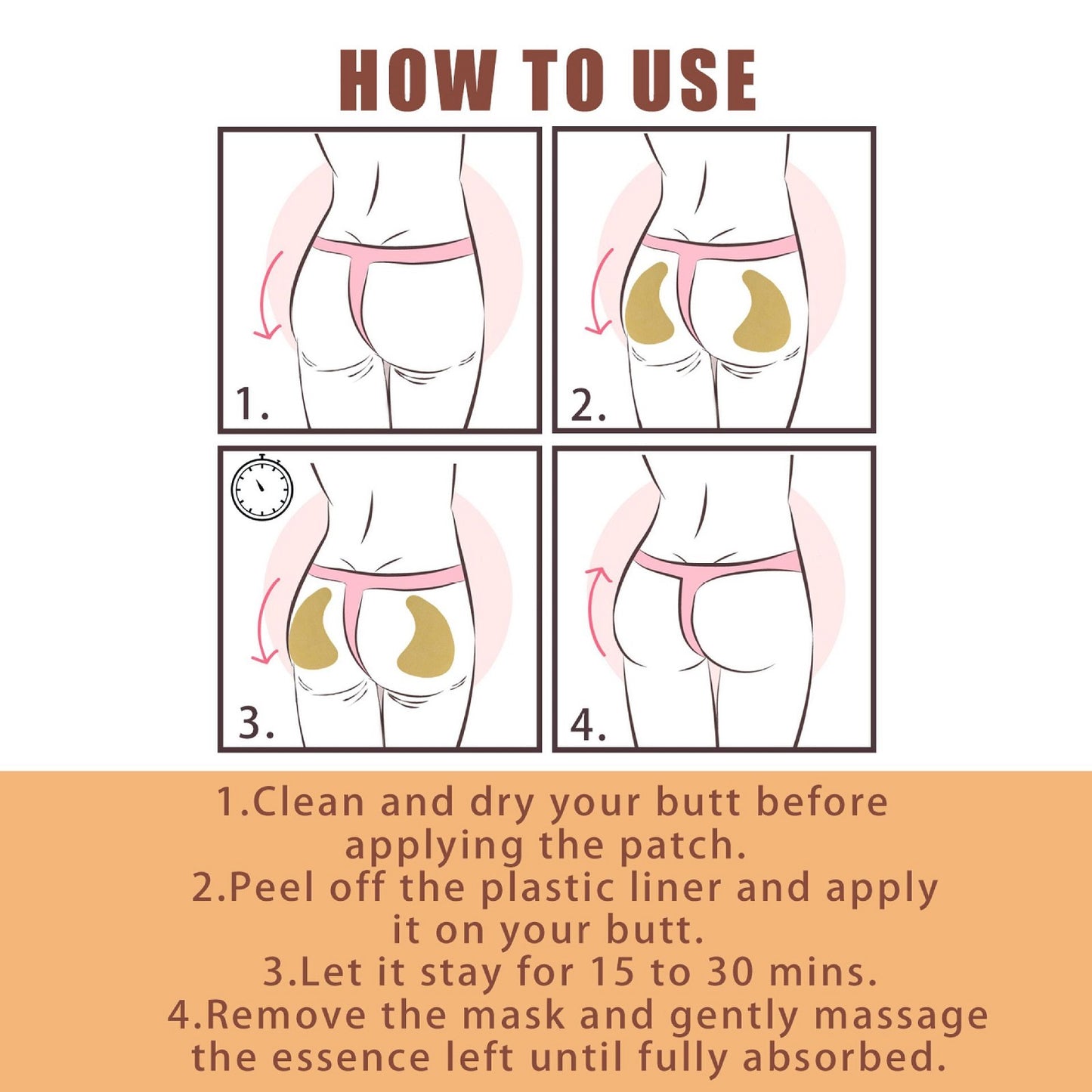 Buttock Paste Random, Lift And Tighten Hips Show Hips Curves Shape Hips Patch