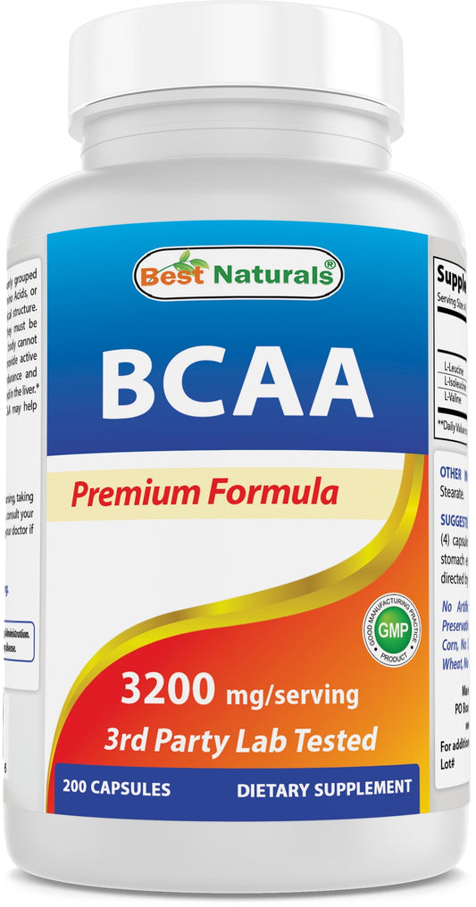 BCAA 3200 Mg Capsules, 200 Count