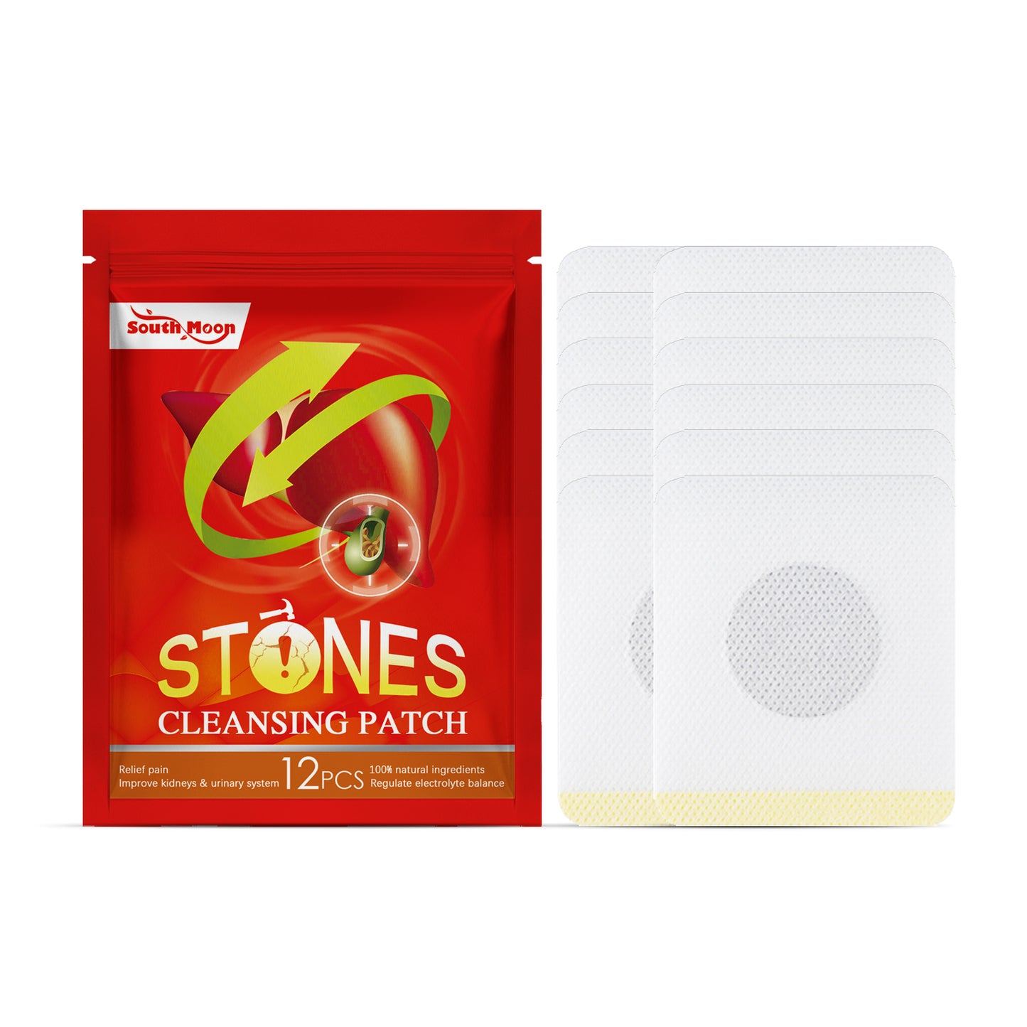 Stones Cleansing Patch, Relieve Physical Discomfort Care Relax Body And Mind Health Care Belly Button Patch