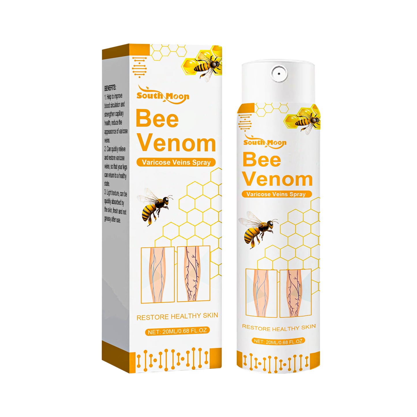 Bee Venom Leg Treatment Spray, Daily Relief Of Leg Curvature Discomfort Leg Treatment Spray
