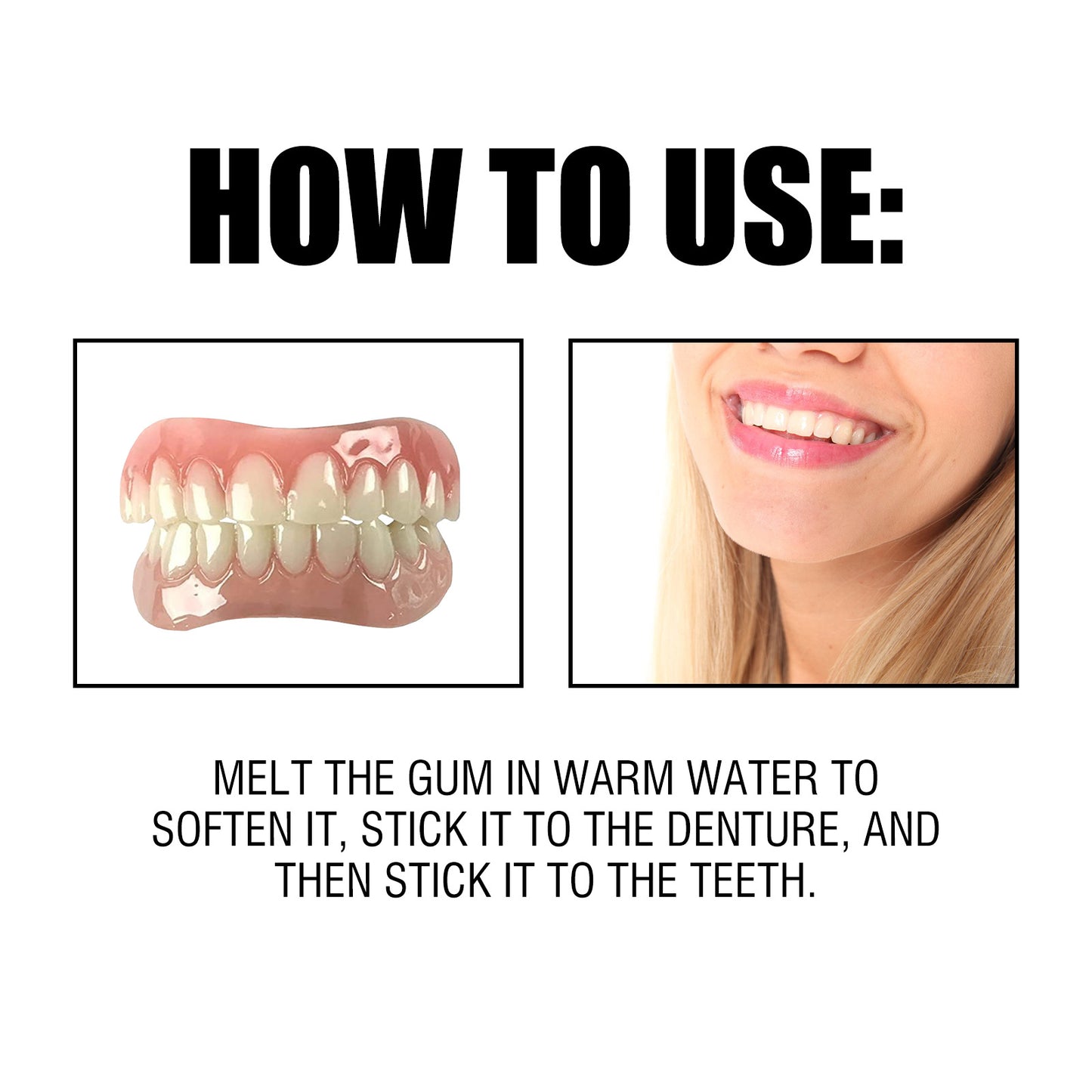 Soft Denture Reline Kit, Denture Set With Interdental Fillings And Braces