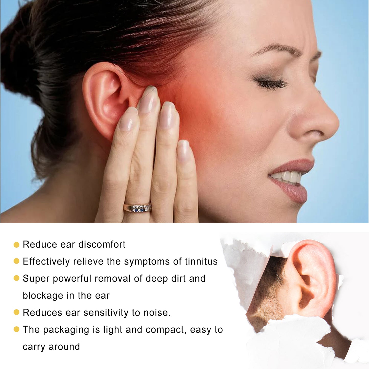 Bees Propolis Tinnitus Soothing Spray, Relieve Tinnitus And Ear Discomfort Clean Ear Wax Drops