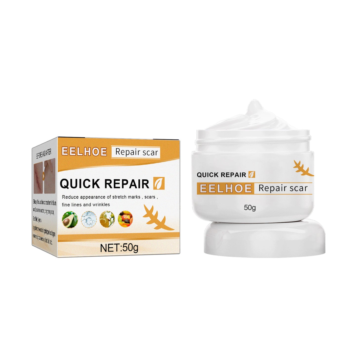 Desalting Skin Scar Cream, Skin Burn Scalding Surgical Scar Wound Repair Cream