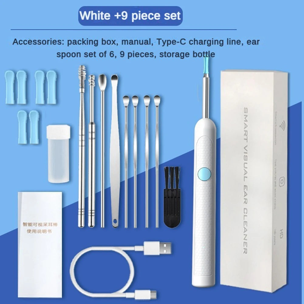Smart Visual Otoscope Ear Cleaner with Camera Endoscope Earpick Rechargeable Ear Picker Health Care Set
