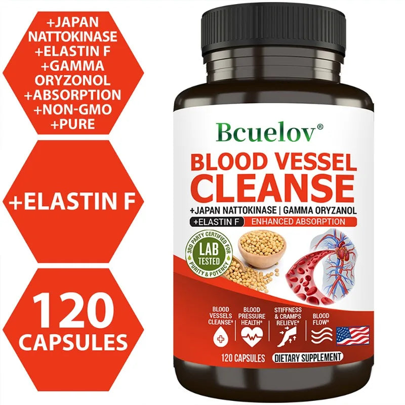 Vascular Cleansing Supplement - Increases Absorption, Dissolution, Blood Circulation - Flexibility & Elasticity Circulation