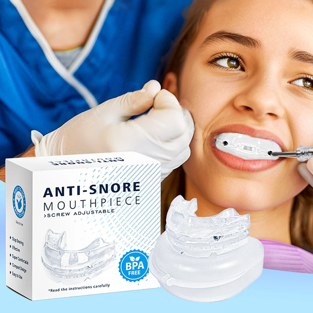 Anti Snoring Mouth Guard Improve Sleeping Adjustable Snoring Mouth Guard Anti-Snoring Mouthpiece Sleeping Devices for Men Women