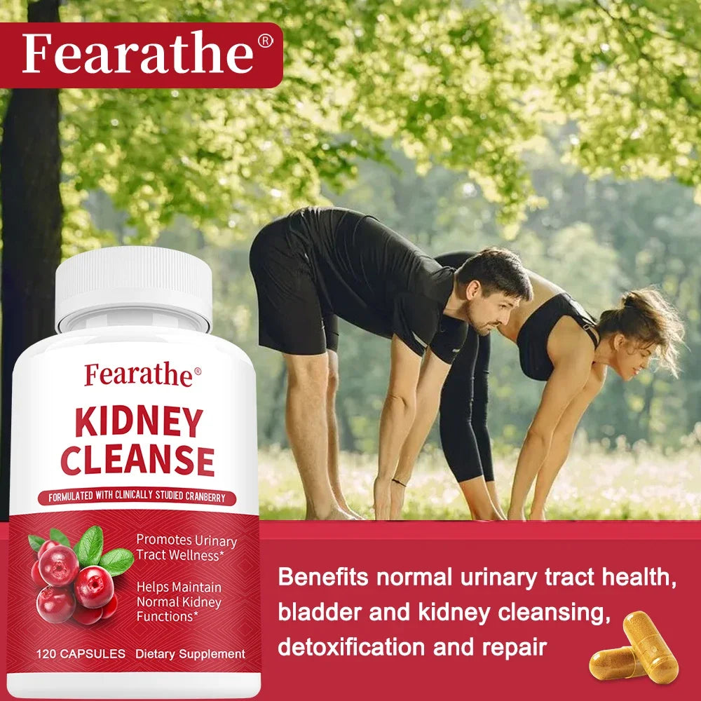 Kidney Cleanse Supplement - With Cranberry Extract to Help Support Kidney and Urinary Tract Health, 120 Capsules