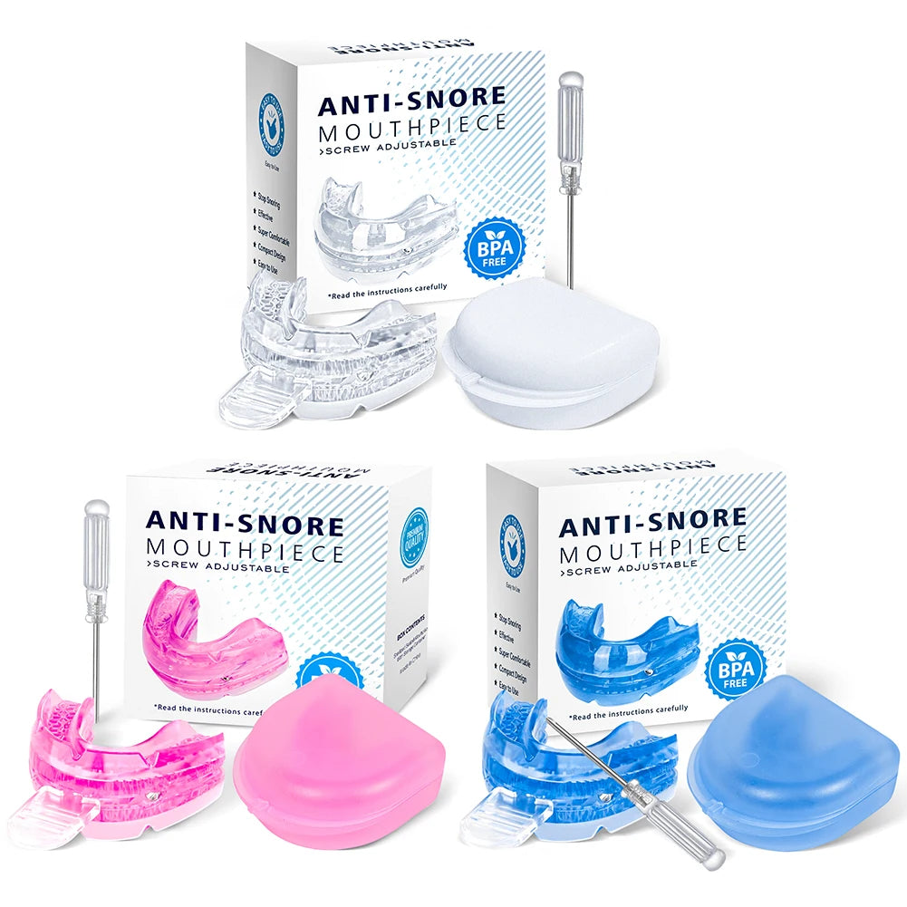 Anti Snoring Mouth Guard Improve Sleeping Adjustable Snoring Mouth Guard Anti-Snoring Mouthpiece Sleeping Devices for Men Women