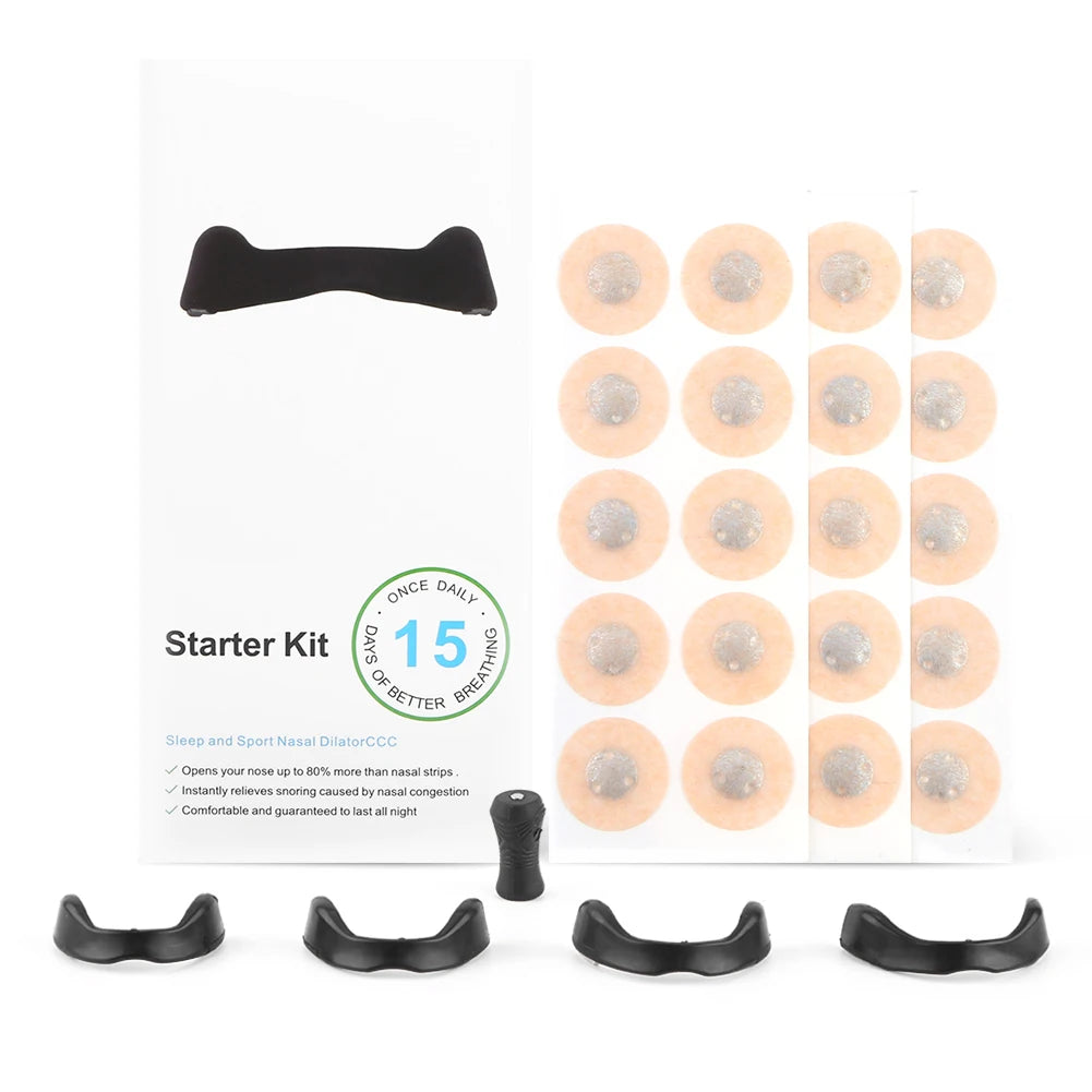 15Pairs Magnetic Nasal Strips Anti-snoring Nose Strips Nasal Breathing Dilators Starter Kit Increase Air Intake Improve Sleeping