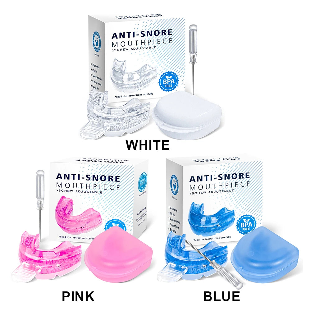 Anti Snoring Mouth Guard Improve Sleeping Adjustable Snoring Mouth Guard Anti-Snoring Mouthpiece Sleeping Devices for Men Women