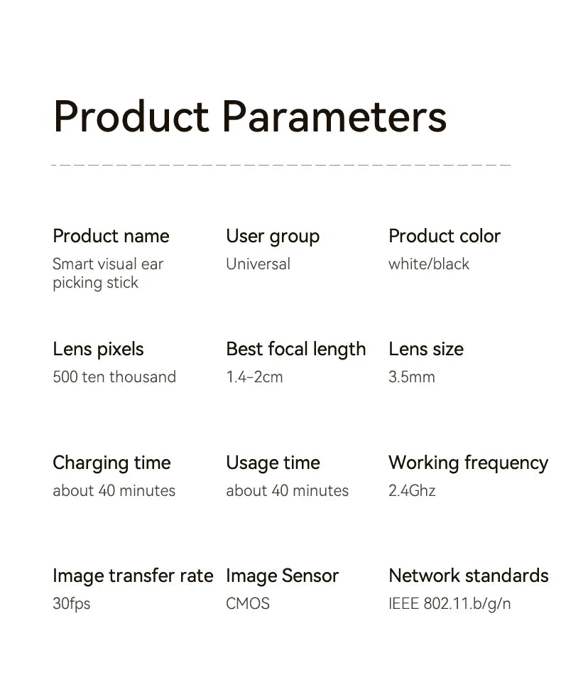 Visual Ear Cleaner with camera Set Ear Wax Removal Otoscope USB C Charging Endoscope Wax Removal Tool Earpick Mini Camera Clean