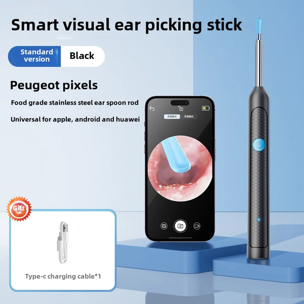 Smart Visual Otoscope Ear Cleaner with Camera Endoscope Earpick Rechargeable Ear Picker Health Care Set