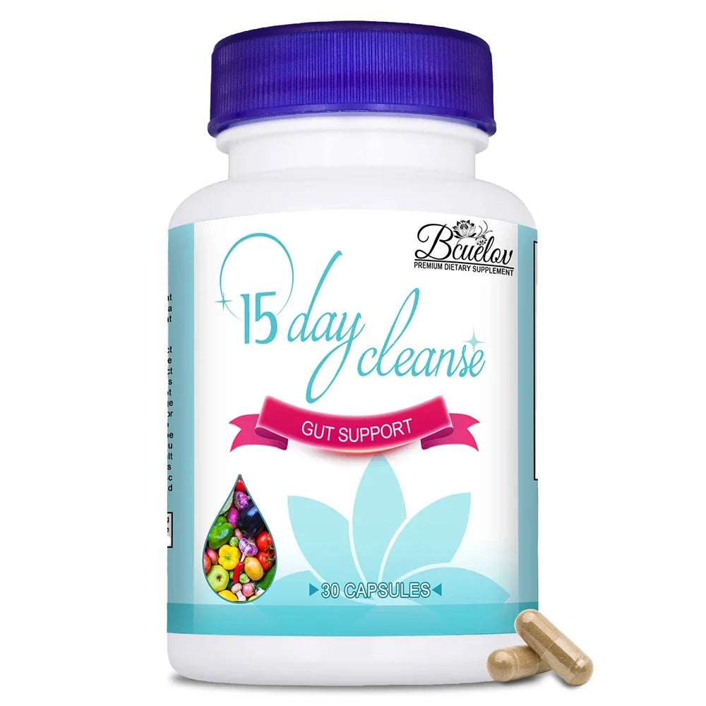 15 Day Cleanse and Detox - Reduce Abdominal Pain, Bloating, Constipation and Aid Gut Health
