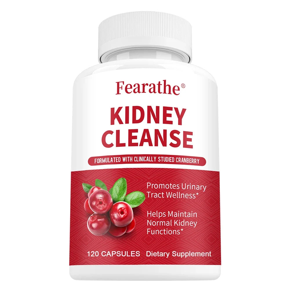 Kidney Cleanse Supplement - With Cranberry Extract to Help Support Kidney and Urinary Tract Health, 120 Capsules