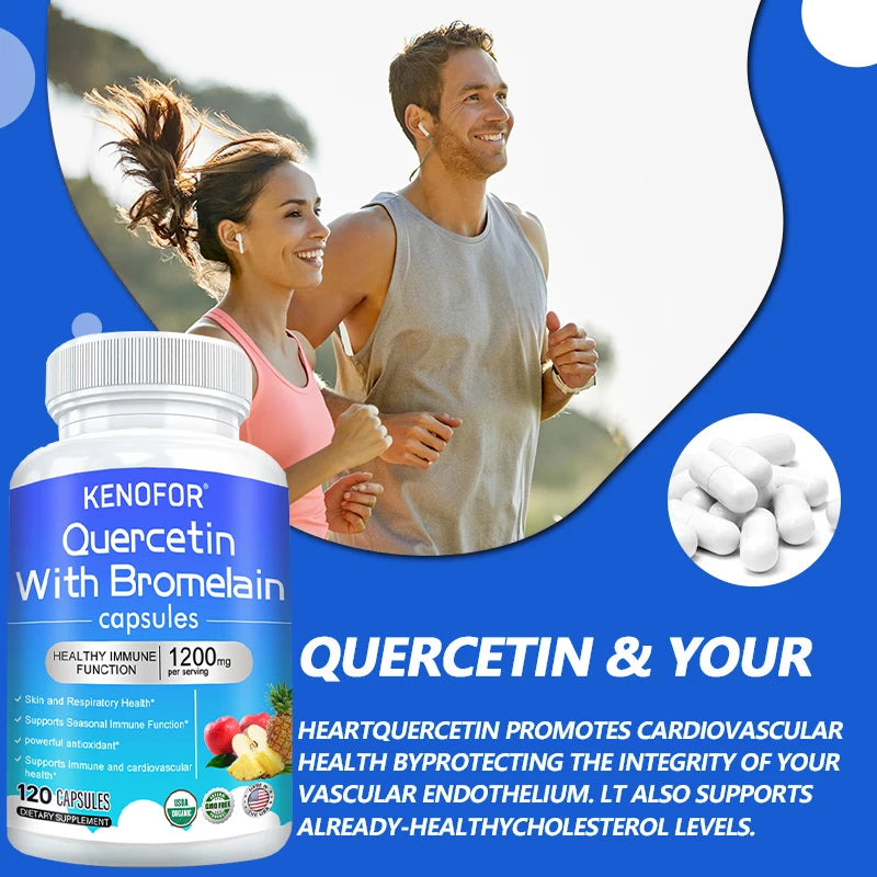 Quercetin with Bromelain - Immune Health - Supports Healthy Immune Function for Men and Women (vegetarian-safe, Gluten-free)