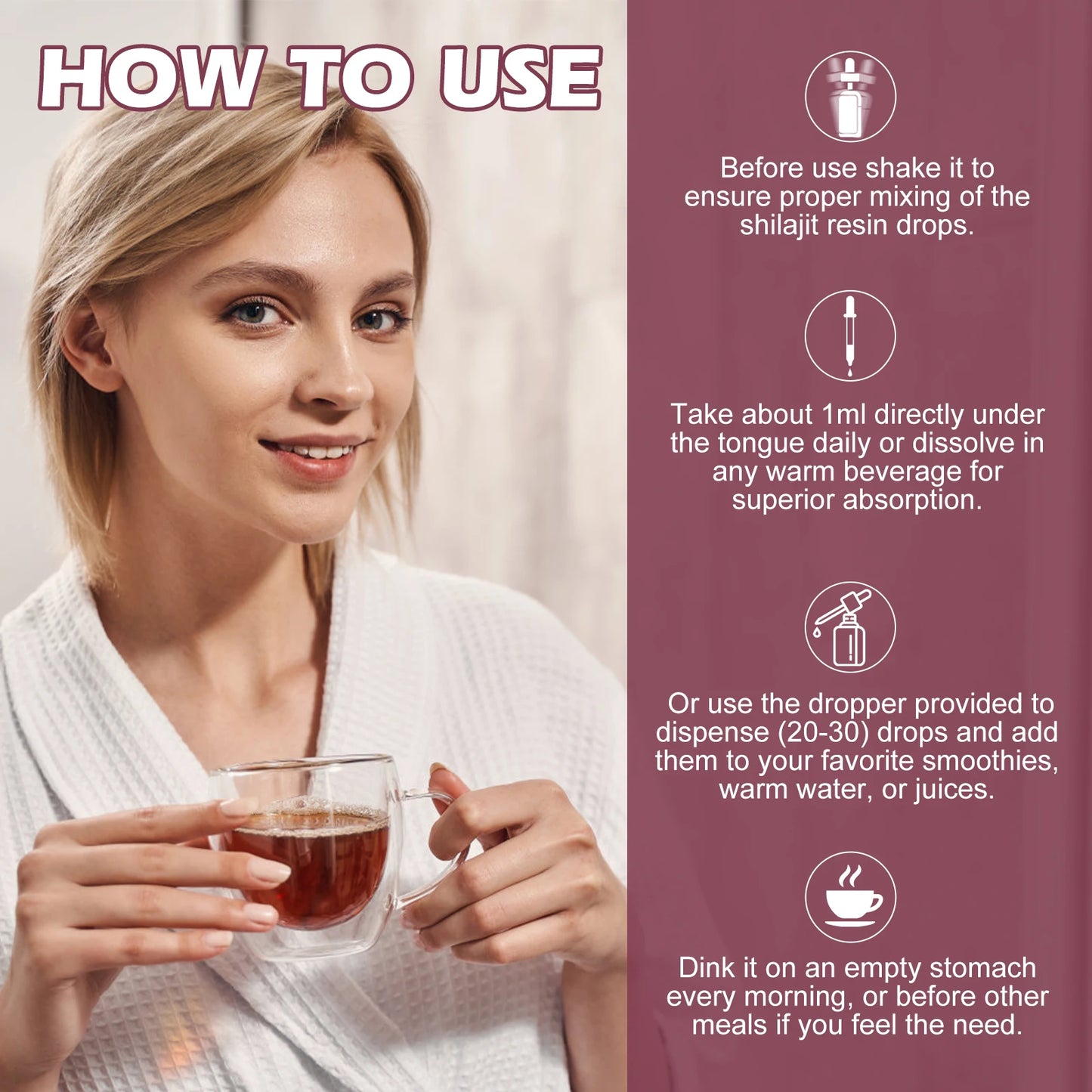 BEWORTHS Himalaya Original Pure Shilajit Drop Naturally Enriched with Fulvic Acid and 85+Trace Minerals, Gluten Free