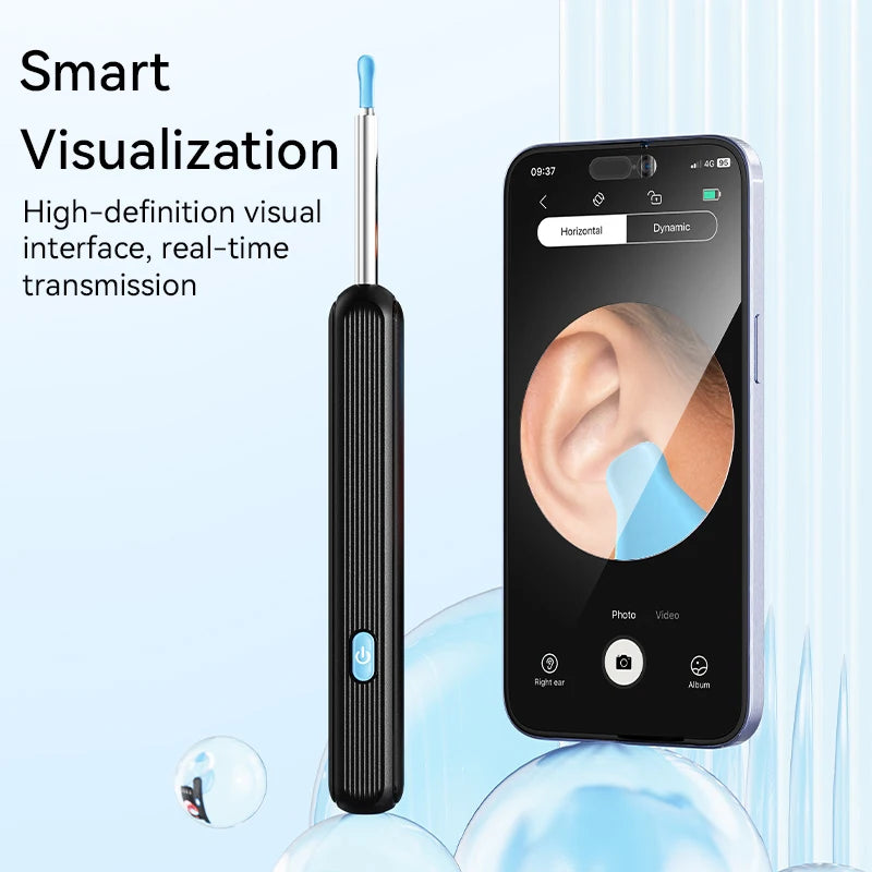 Visual Ear Cleaner with camera Set Ear Wax Removal Otoscope USB C Charging Endoscope Wax Removal Tool Earpick Mini Camera Clean