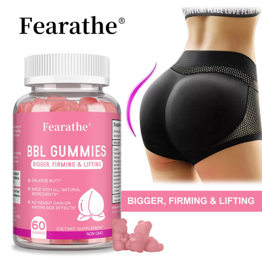 BBL Gummies - Shape Your Hips，Advanced Natural Formula for Sculpted Curves Detox Immune Support 60 Gummies