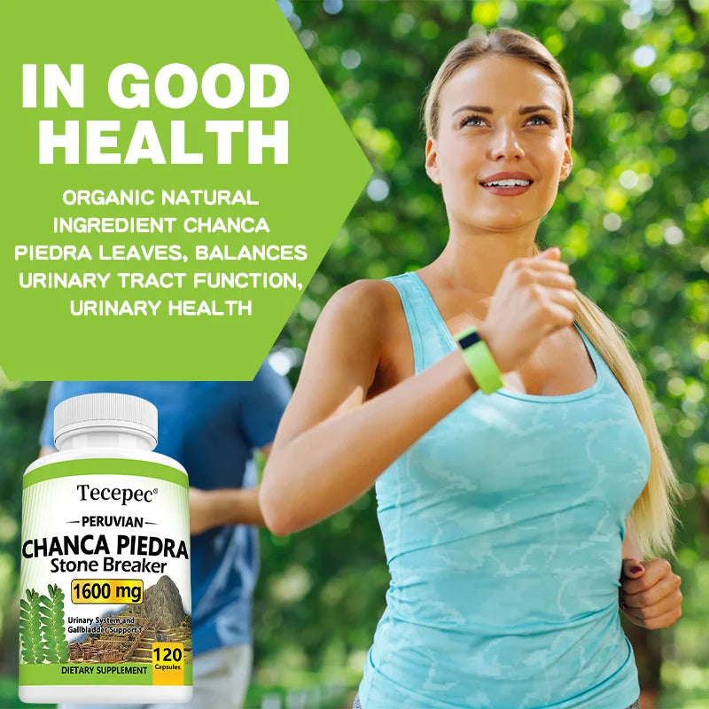 Tecepec Chanca Piedra Supplement 1600 Mg – Balances Urinary and Gallbladder Health, Promotes Cleansing, Detoxification, Non-GMO