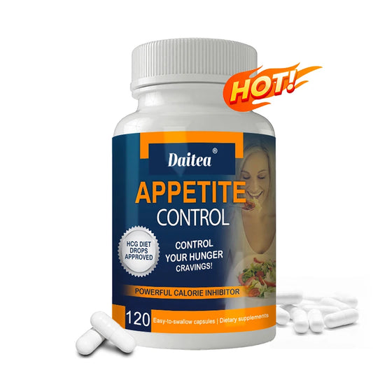 Daitea Appetite Control Capsules - Organic Vitamin C, Chitosan (90% DAC), Boosts Metabolism, Burns Fat, Healthy Digestion