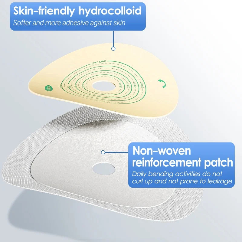 Cofoe 10PCS Economical Drain Valve Colostomy Bags for Adults One-piece System Medical Ostomy Pouch with Clip Closure 450ml